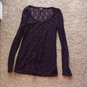 Long sleeve lace top